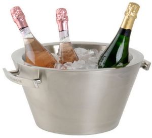 25cm XMJ Colore : Silver Secchiello per il ghiaccio Grande Acciaio Inossidabile Champagne Bacino Bar Ice Grain Ghiaccio Vino Ice Wine Birra Vino Rosso Ice Bucket Barrel 39 