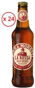 Confezione 24 Bottiglie Vetro cl. 33 Birra Doppio Malto La Rossa Moretti