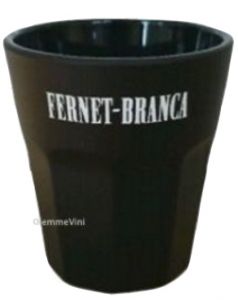 Confezione 6 Bicchieri Shot Vetro Nero Amaro Fernet Branca