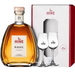Confezione 2 Bicchieri e Cognac Fine Champagne VSOP Rare Hine