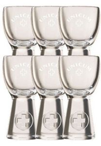 6 Bicchieri vetro Amaro Unicum